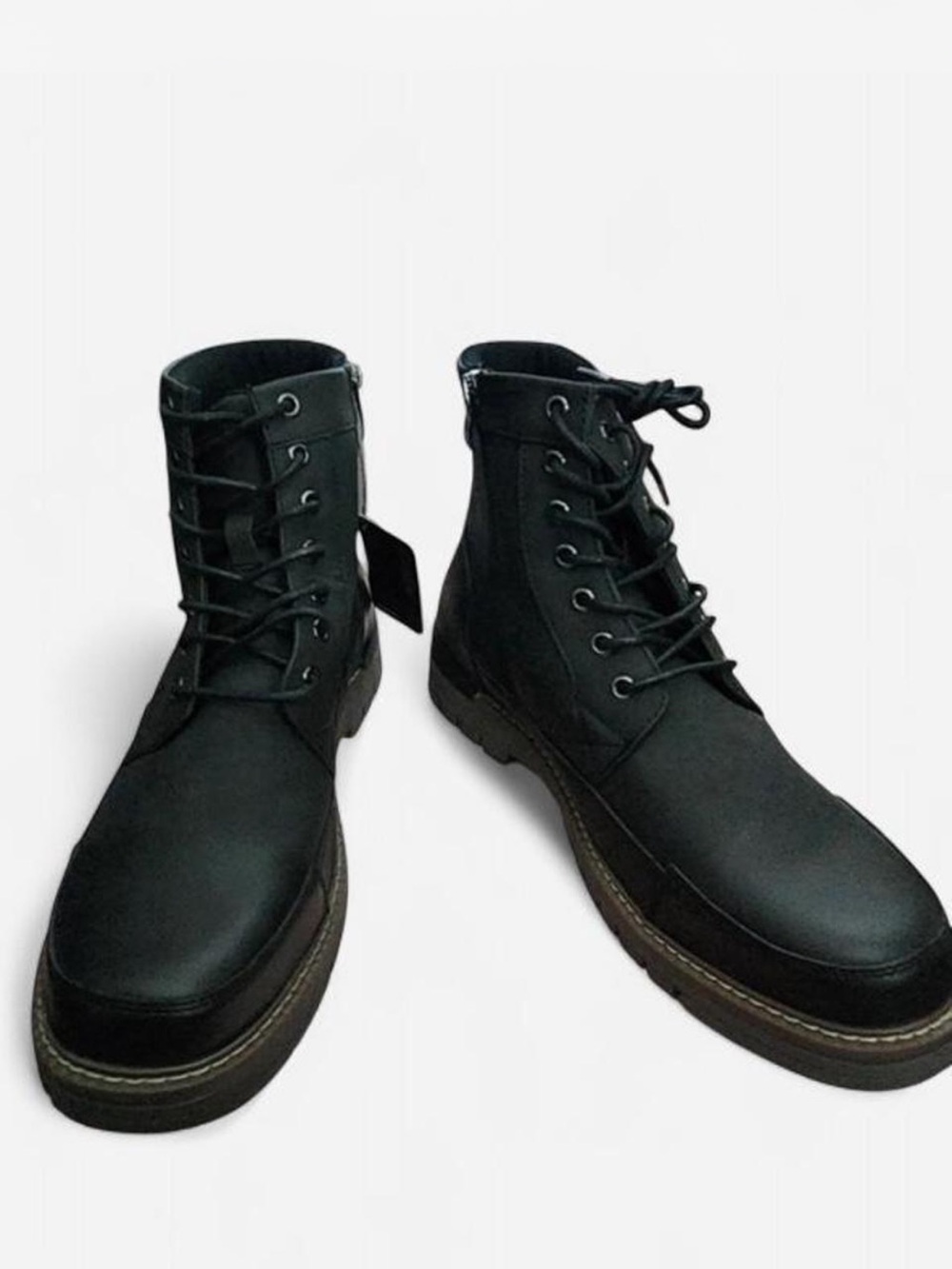 Men's Black Lace-Up Workstyle Boots